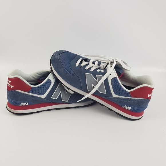 new balance red white and blue shoes